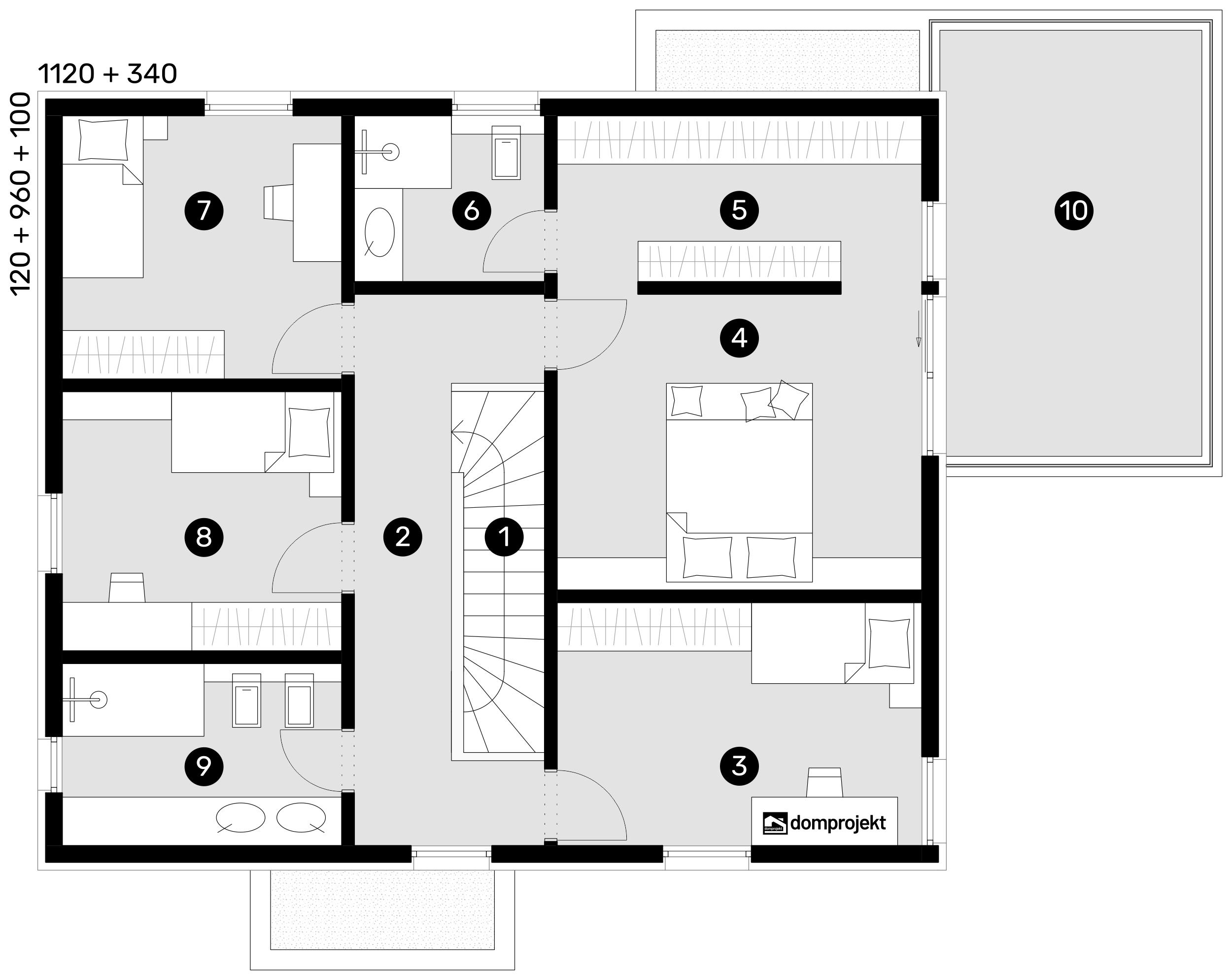 First floor plan – prefab house Amanda