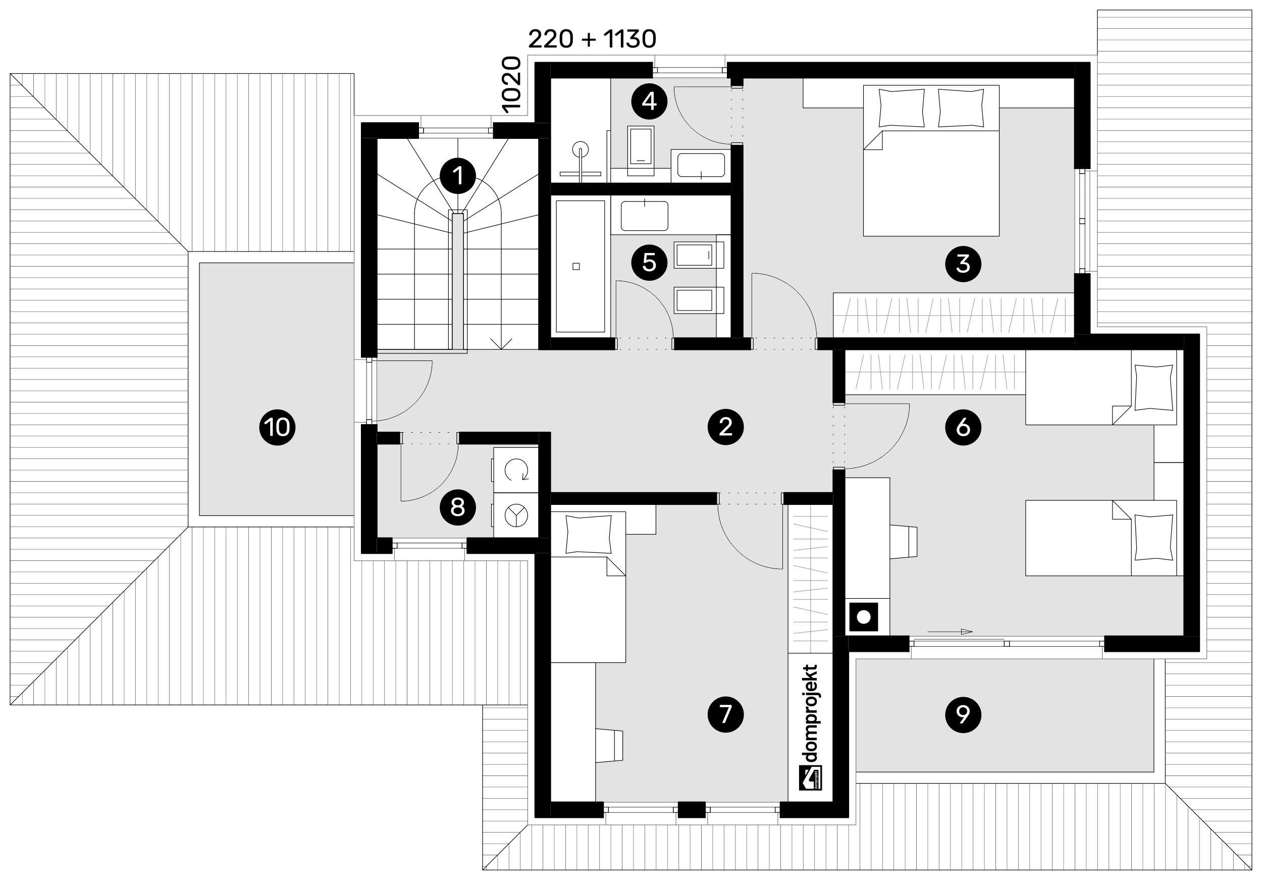 First floor plan – prefab house Sofia