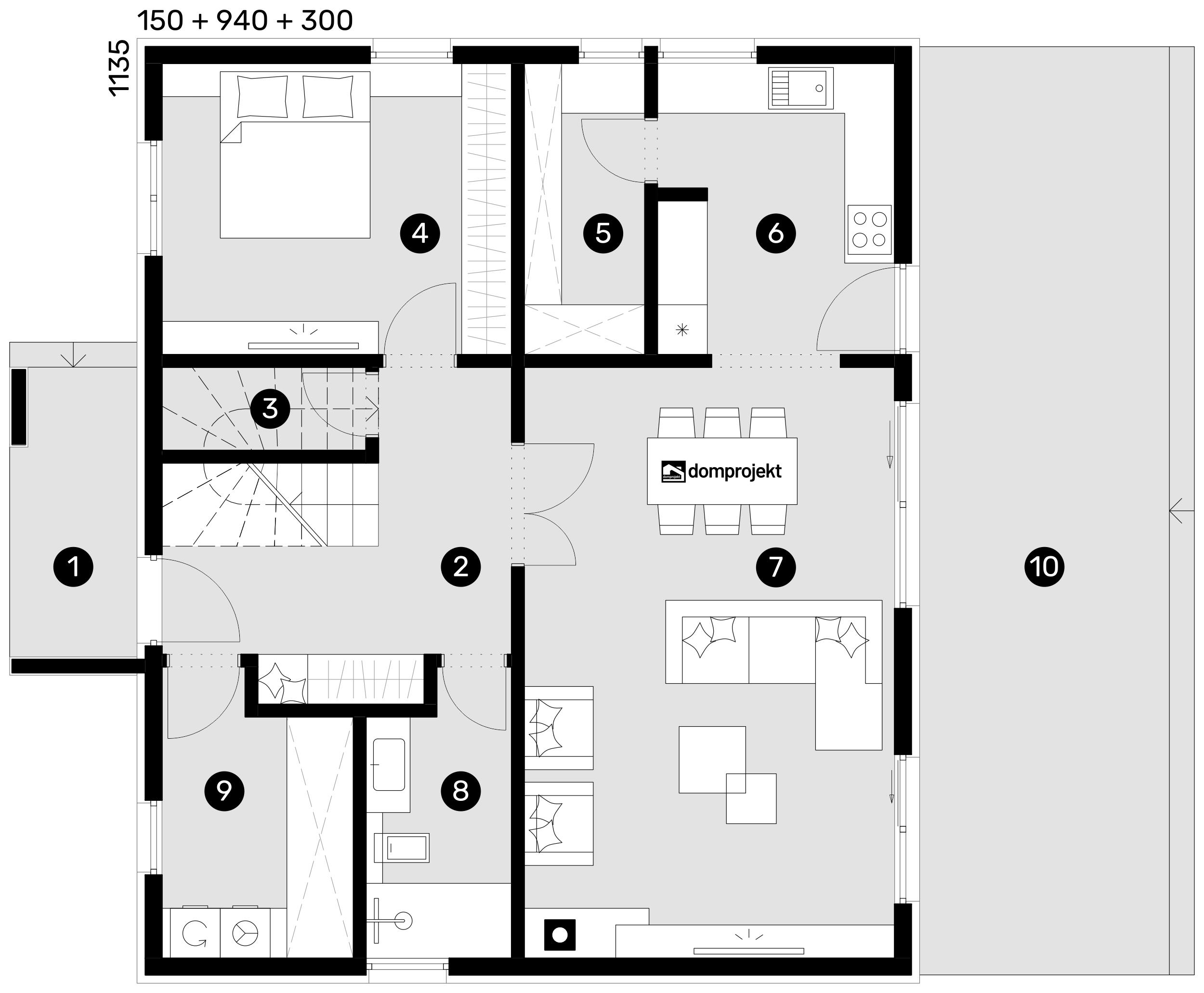 Ground floor plan – prefab house Laura