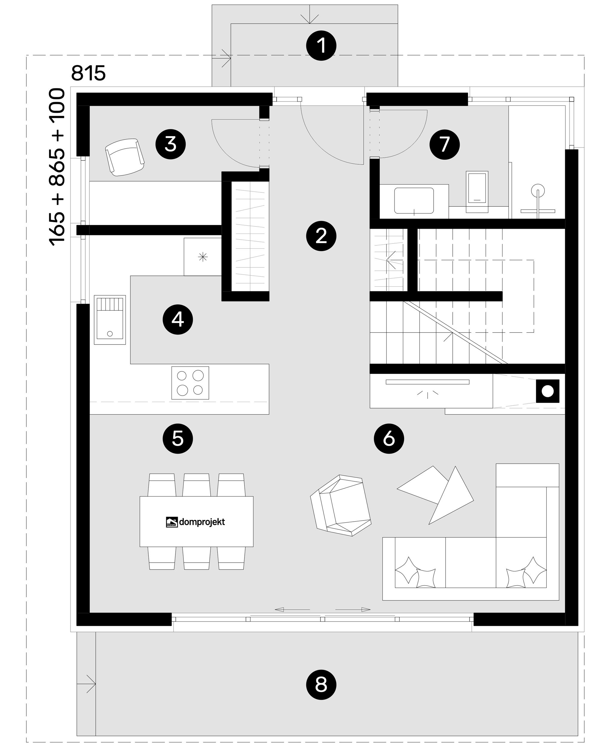 Ground floor plan – prefab house Lidija