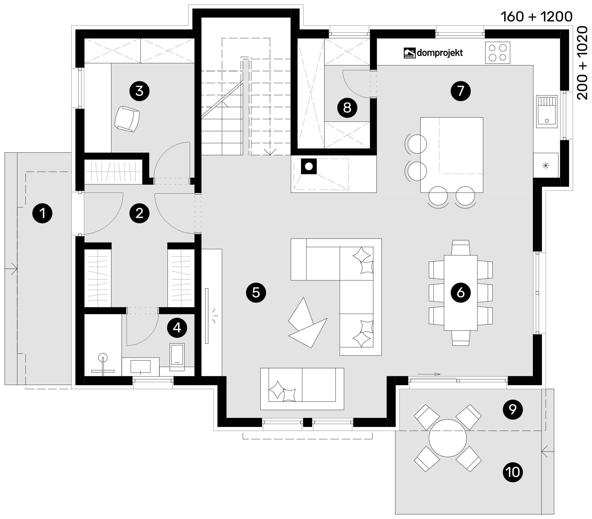 Ground floor plan – prefab house Lorena