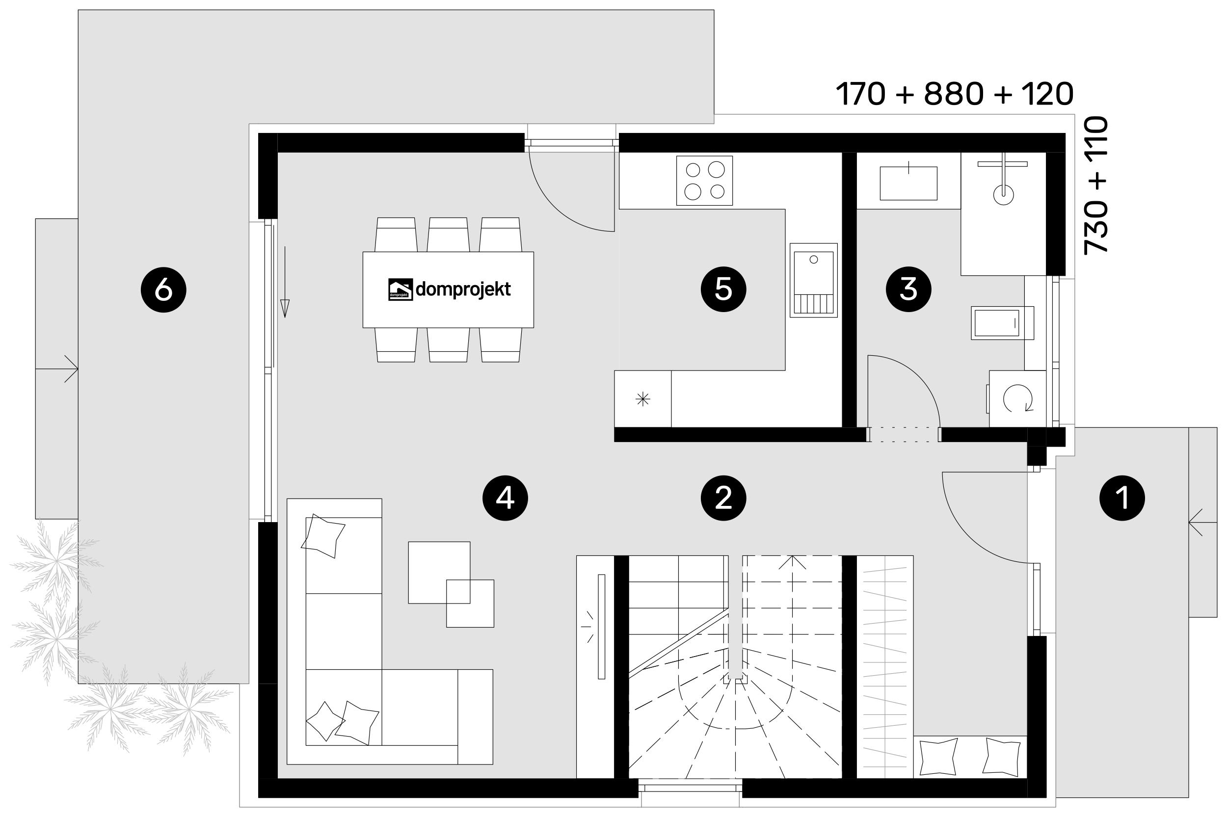 Ground floor plan – prefab house Vita