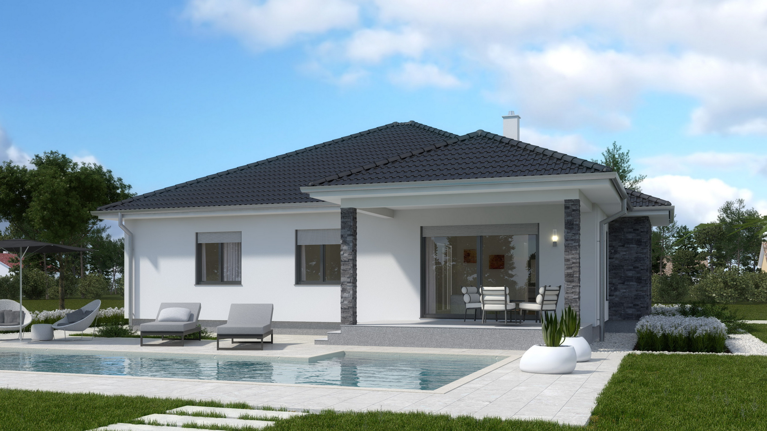Prefab house Anamarija – bungalow, 153 m²