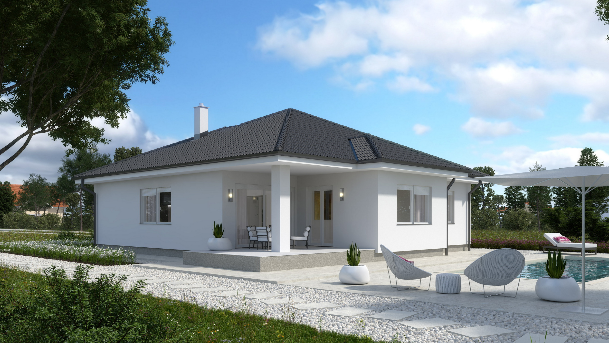 Prefab house Claudia – bungalow, 125 m²