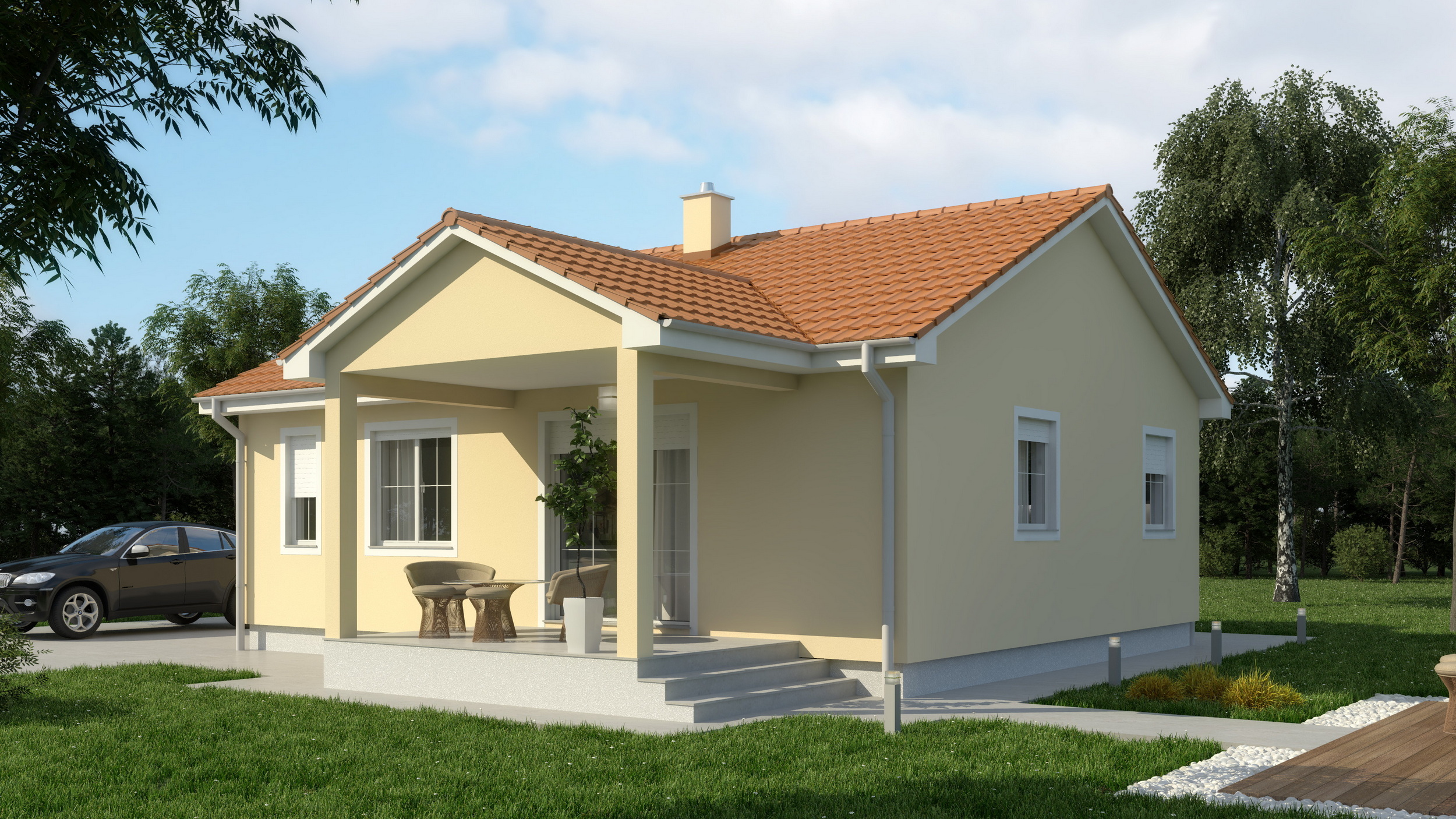 Prefab house Dalia – bungalow, 75 m²