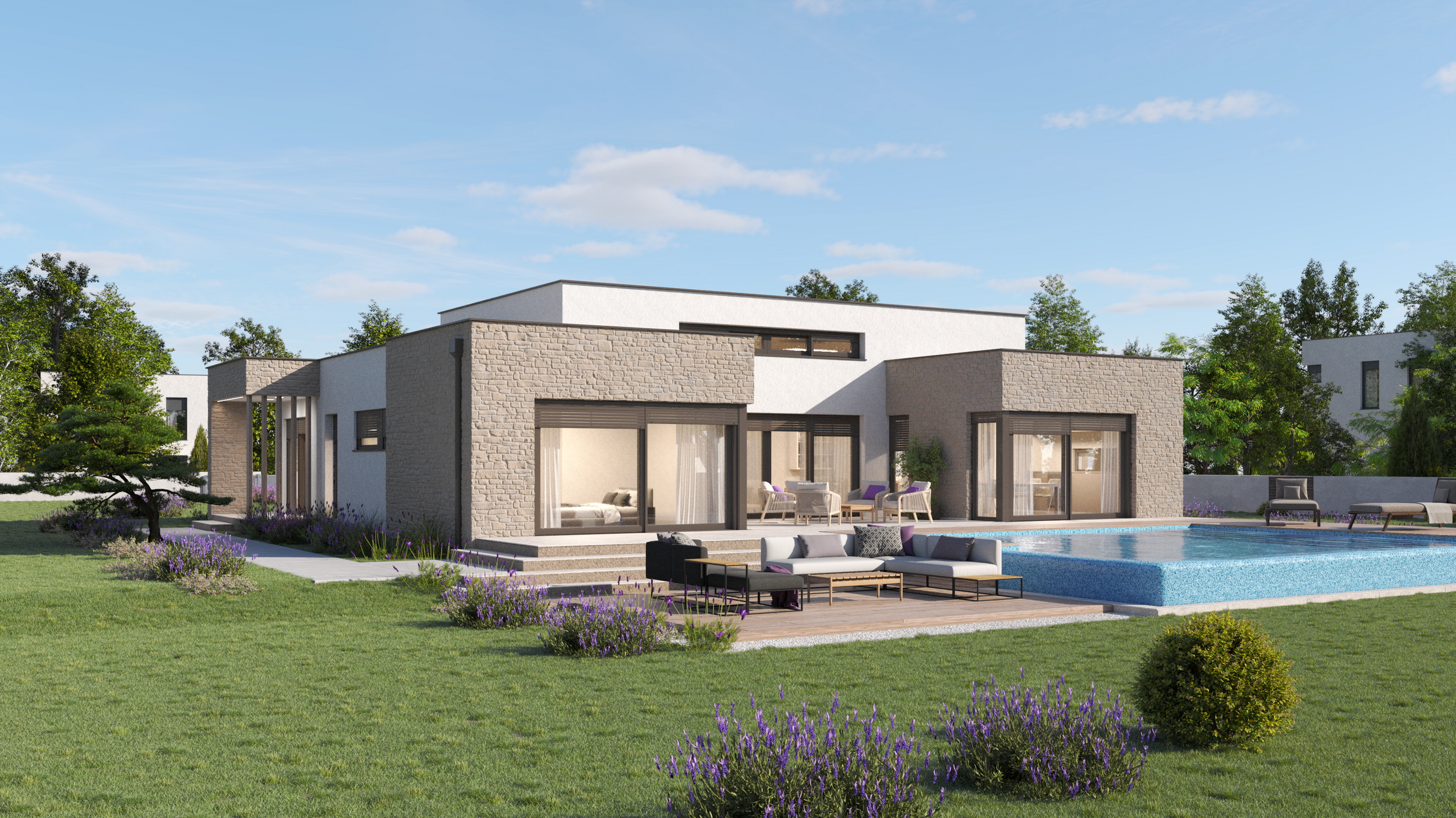 Prefab house Edita – bungalow, 200 m²