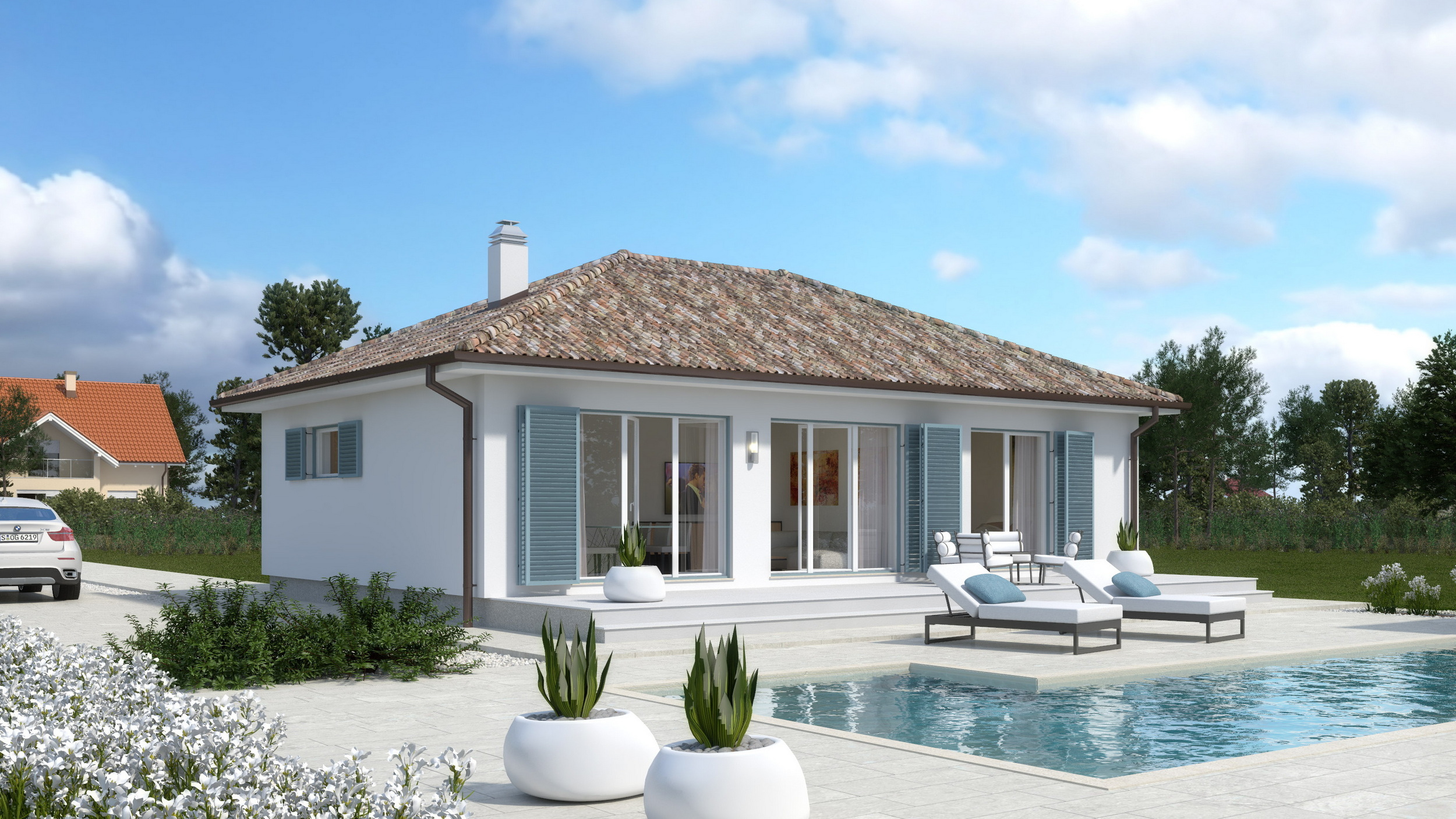 Prefab house Hana – bungalow, 89 m²