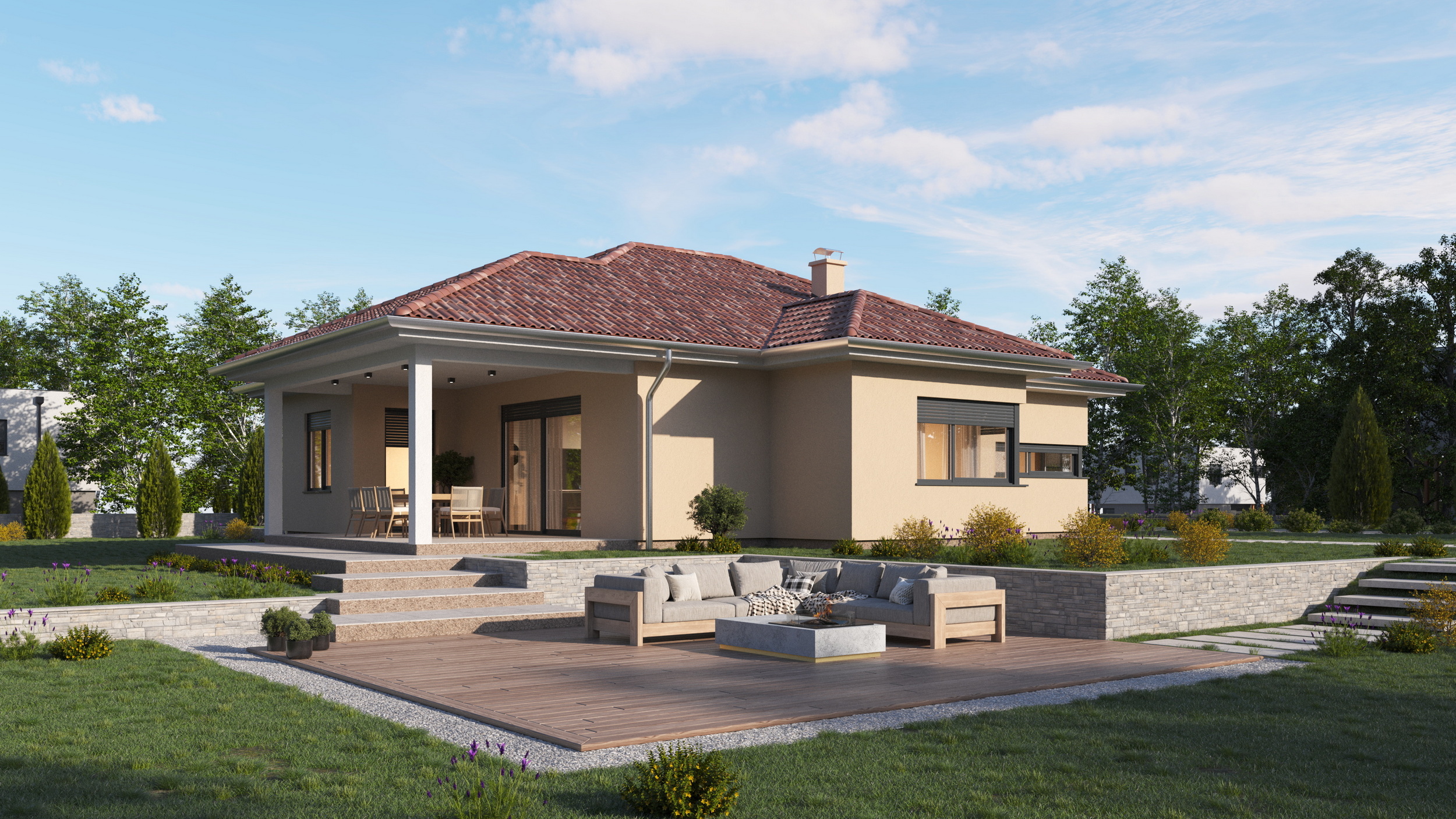 Prefab house Lara – bungalow, 137 m²