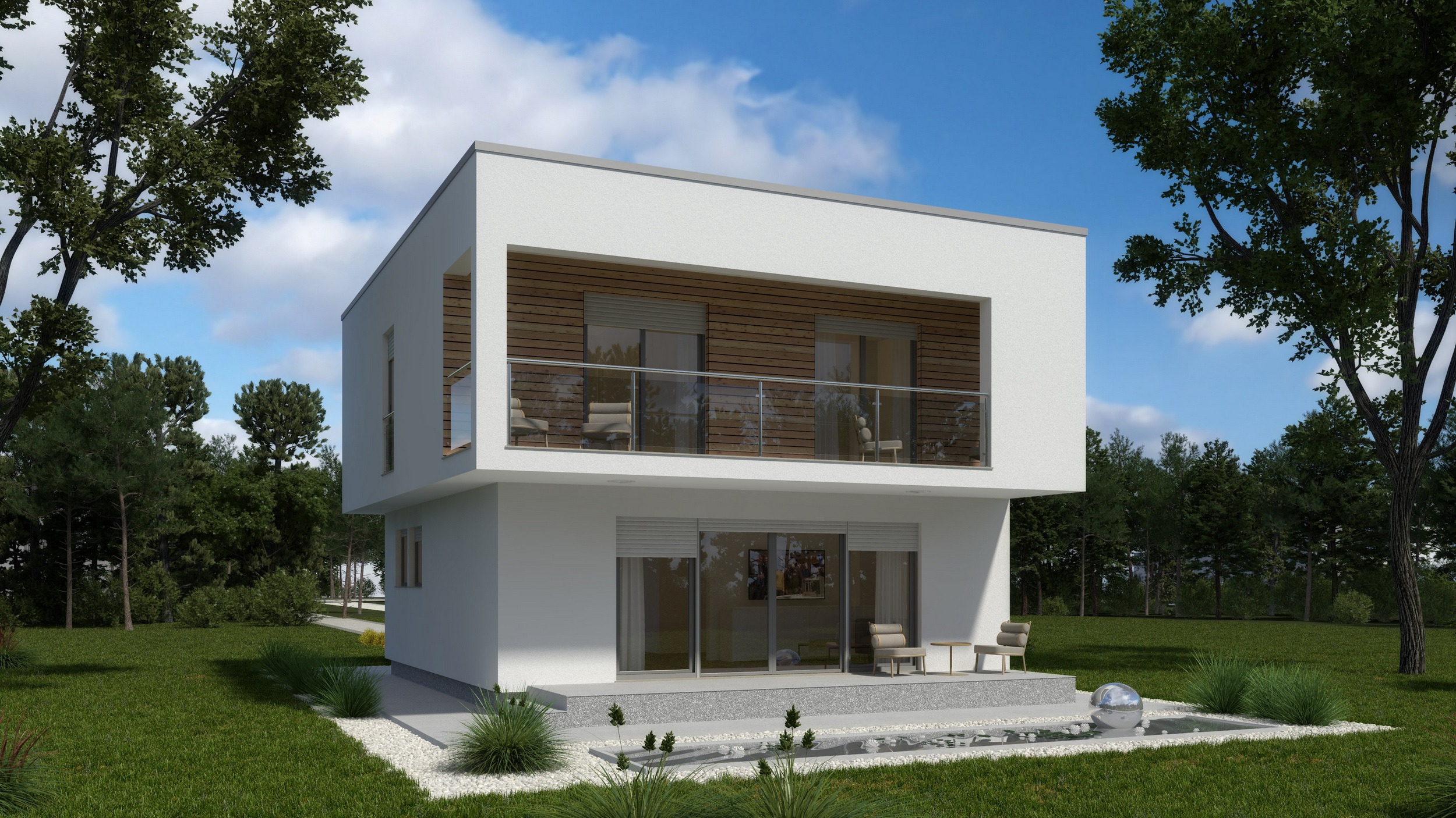 Prefab house Lidija – two-story house, 134 m²
