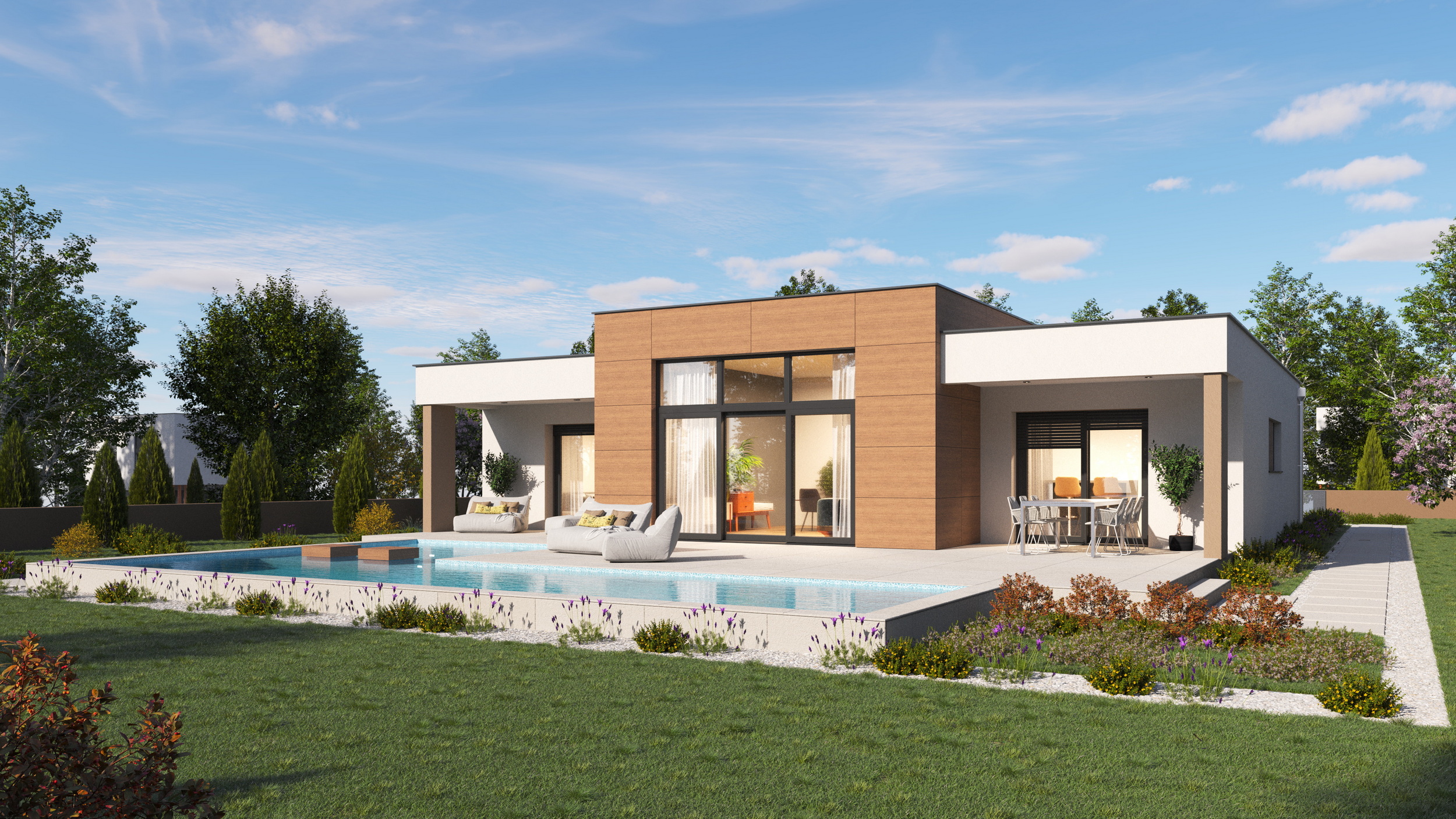 Prefab house Lores – bungalow, 163 m²