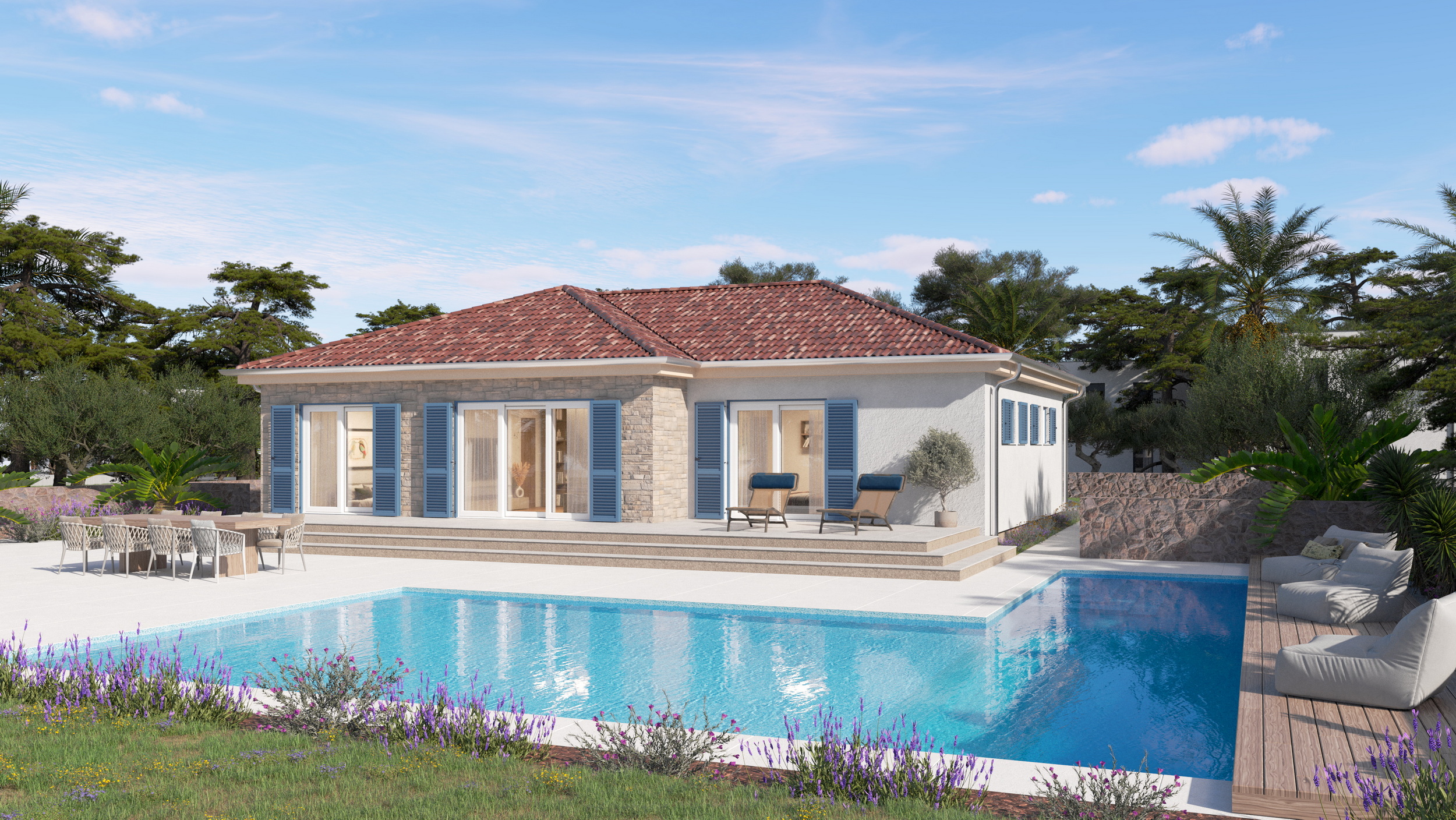 Prefab house Olivia – bungalow, 112 m²