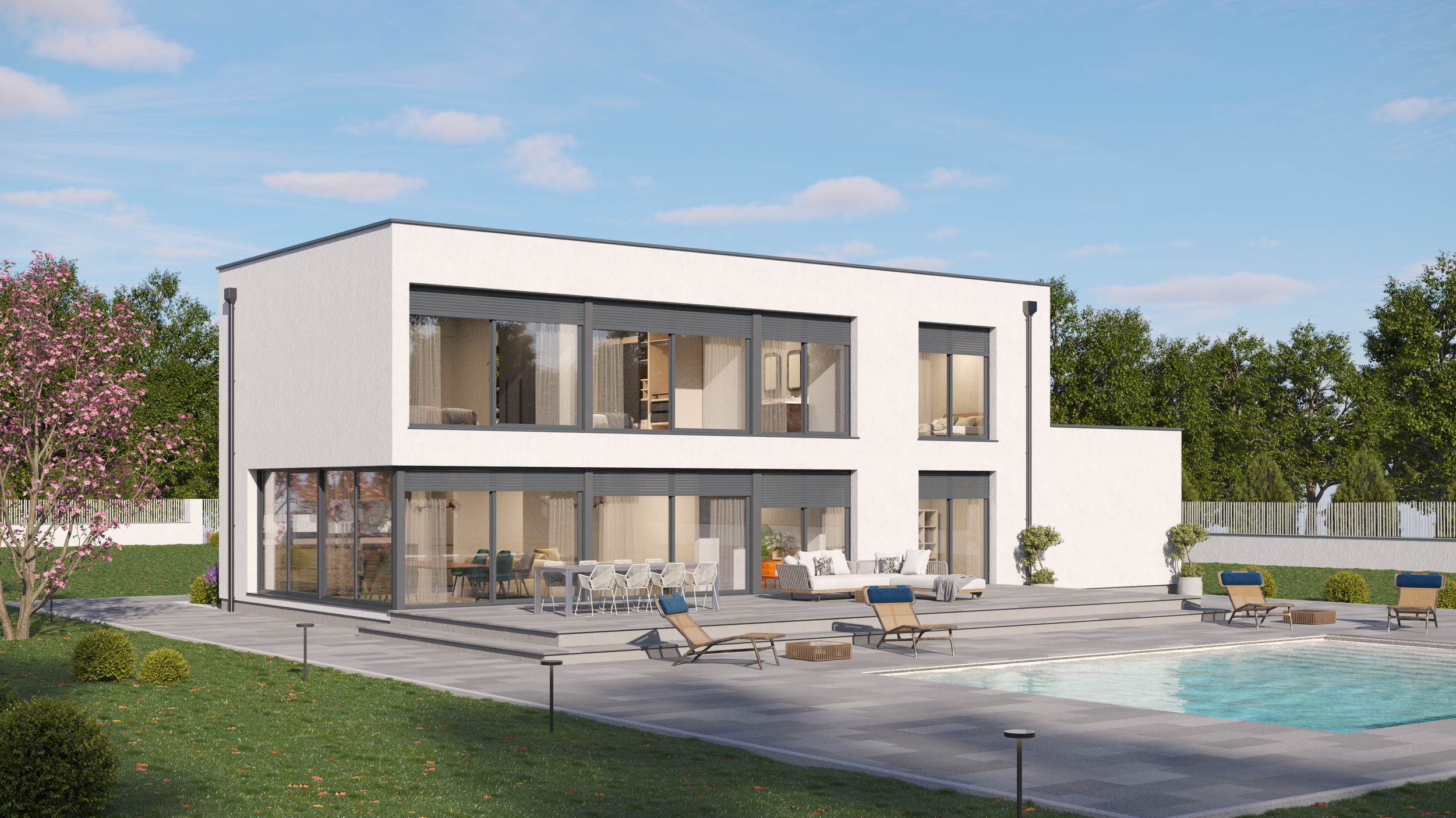 Prefab house Una – two-story house, 208 m²