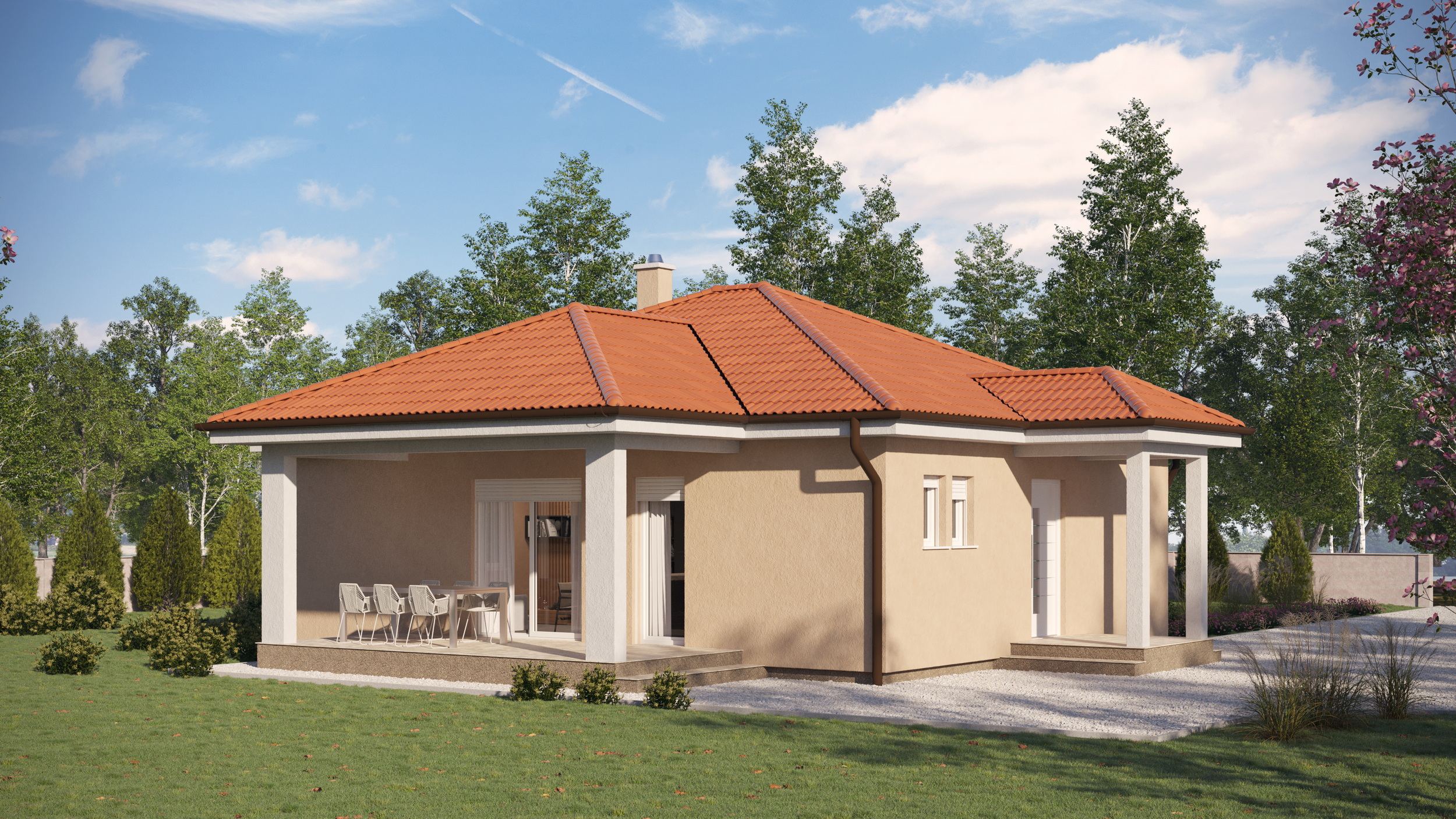 Prefab house Vanesa – bungalow, 82 m²