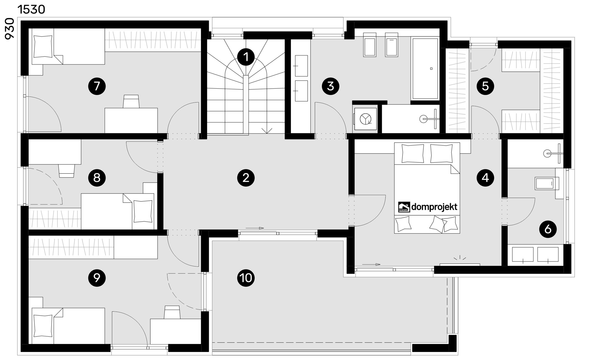 First floor plan – prefab house Beatrice