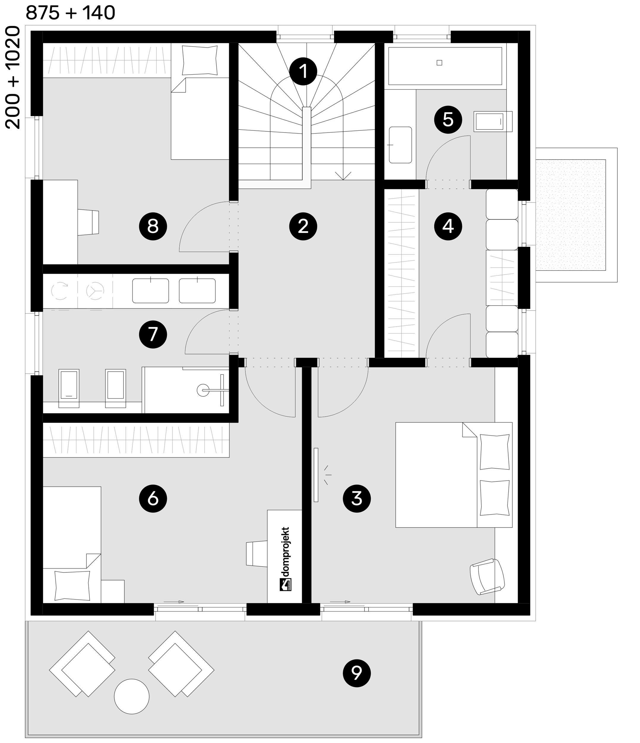 First floor plan – prefab house Dolores