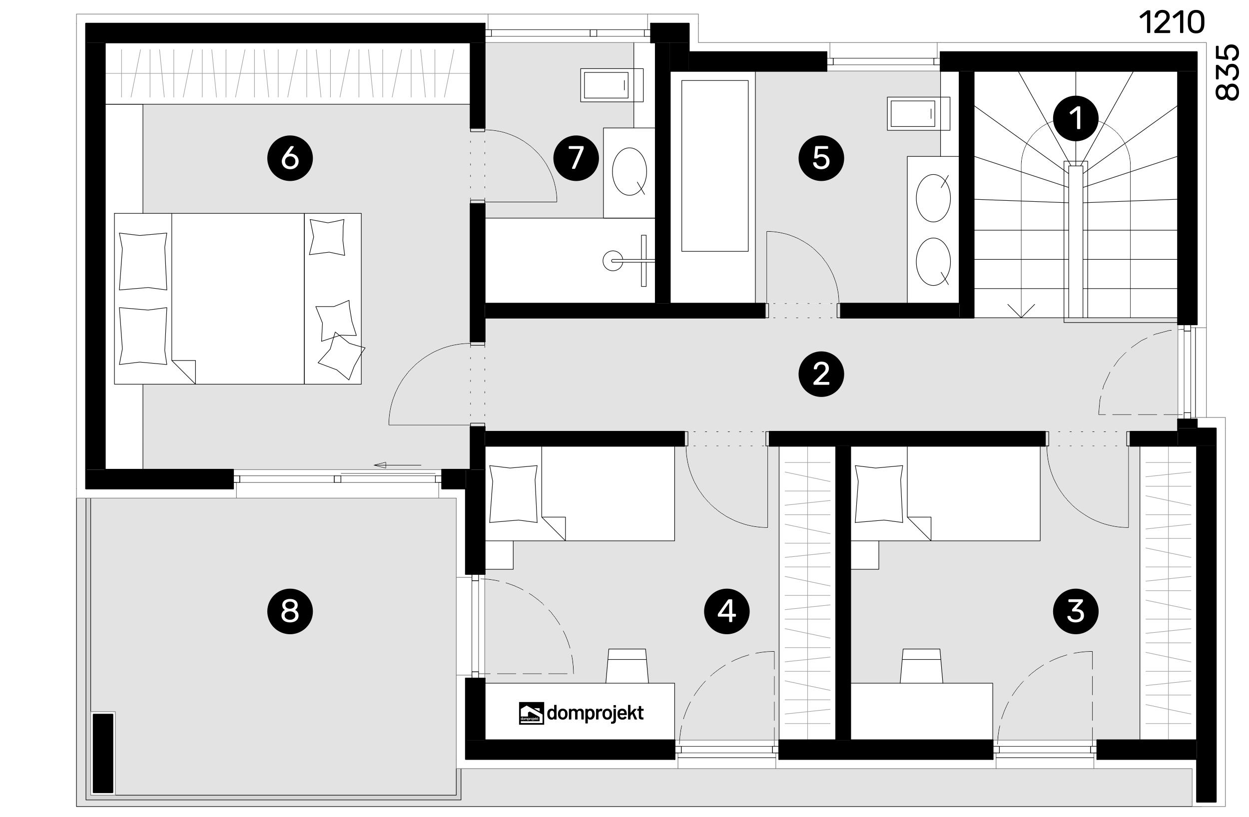 First floor plan – prefab house Elena