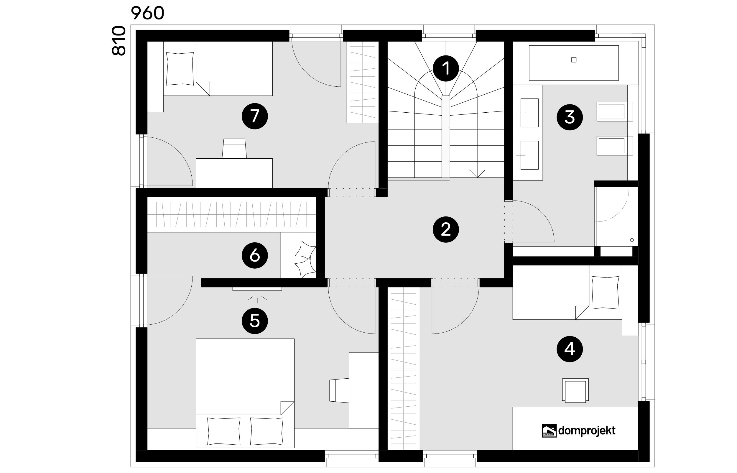 First floor plan – prefab house Emily