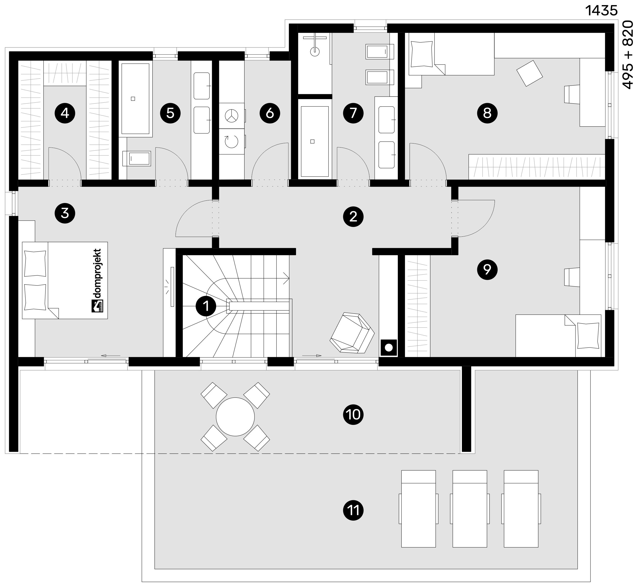 First floor plan – prefab house Evelyn