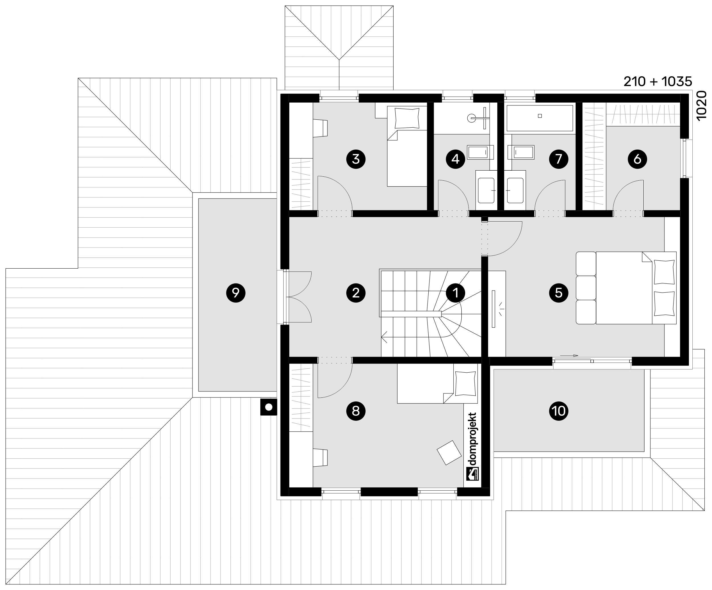 First floor plan – prefab house Francesca