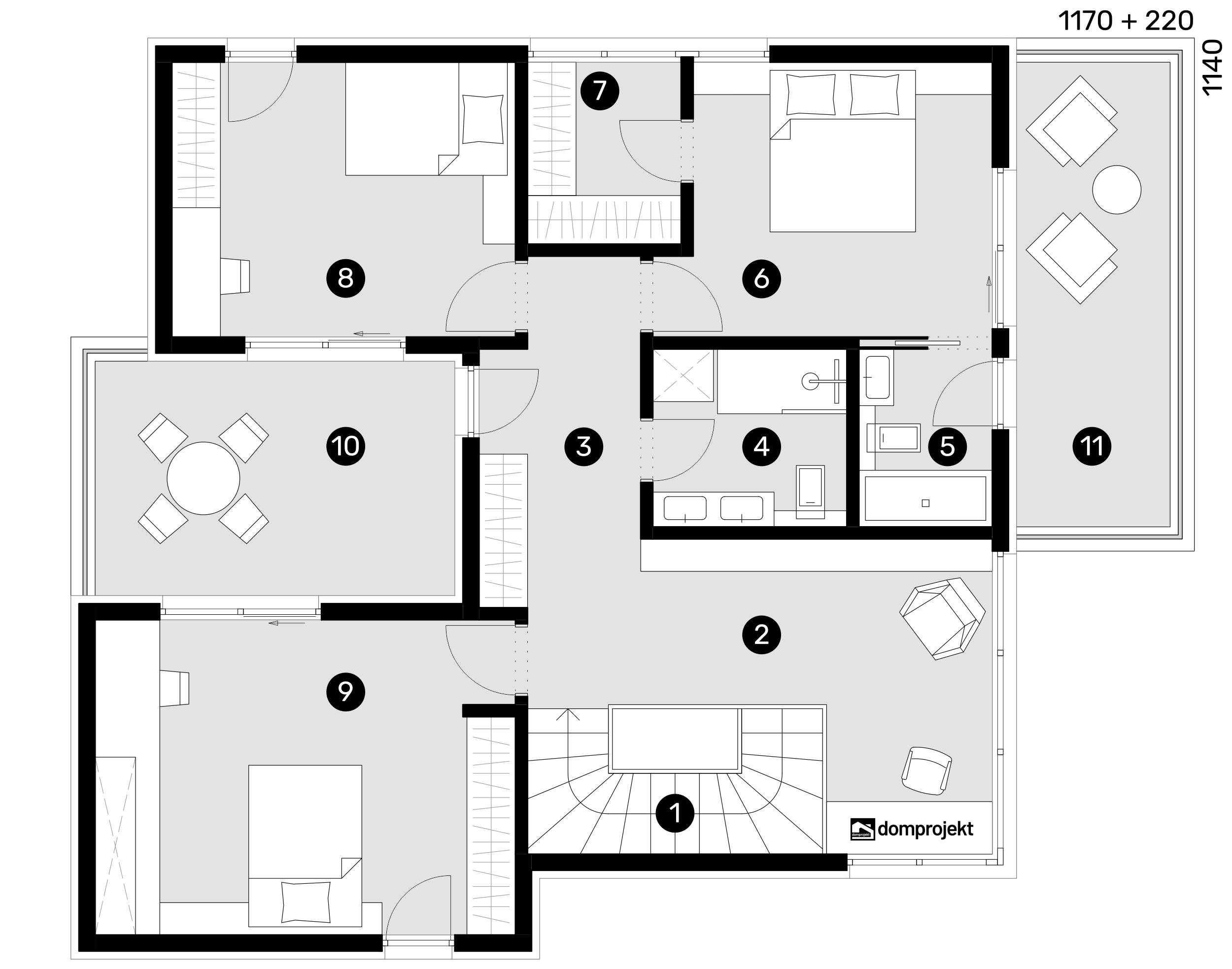 First floor plan – prefab house Giulietta