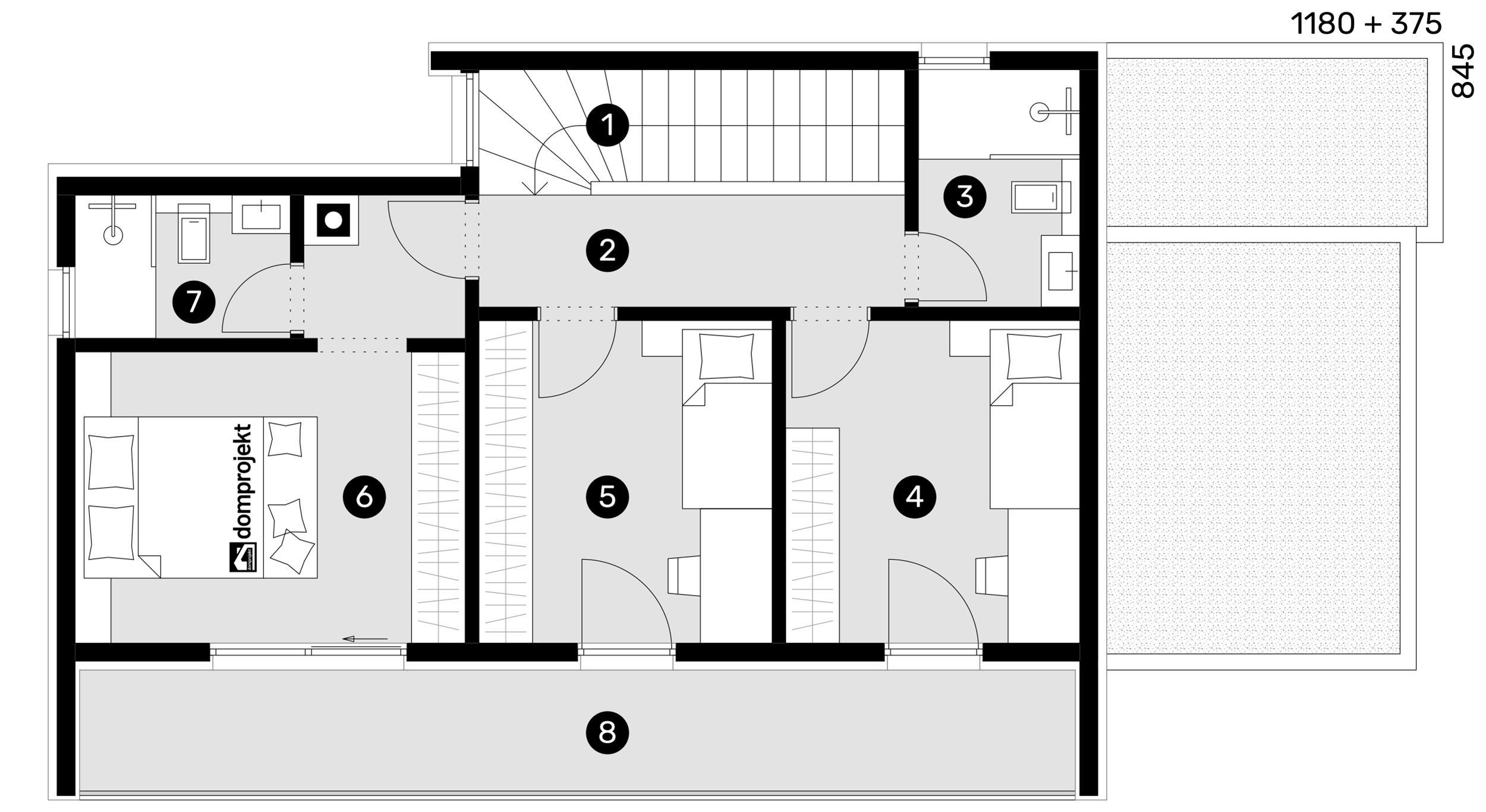 First floor plan – prefab house Gloria