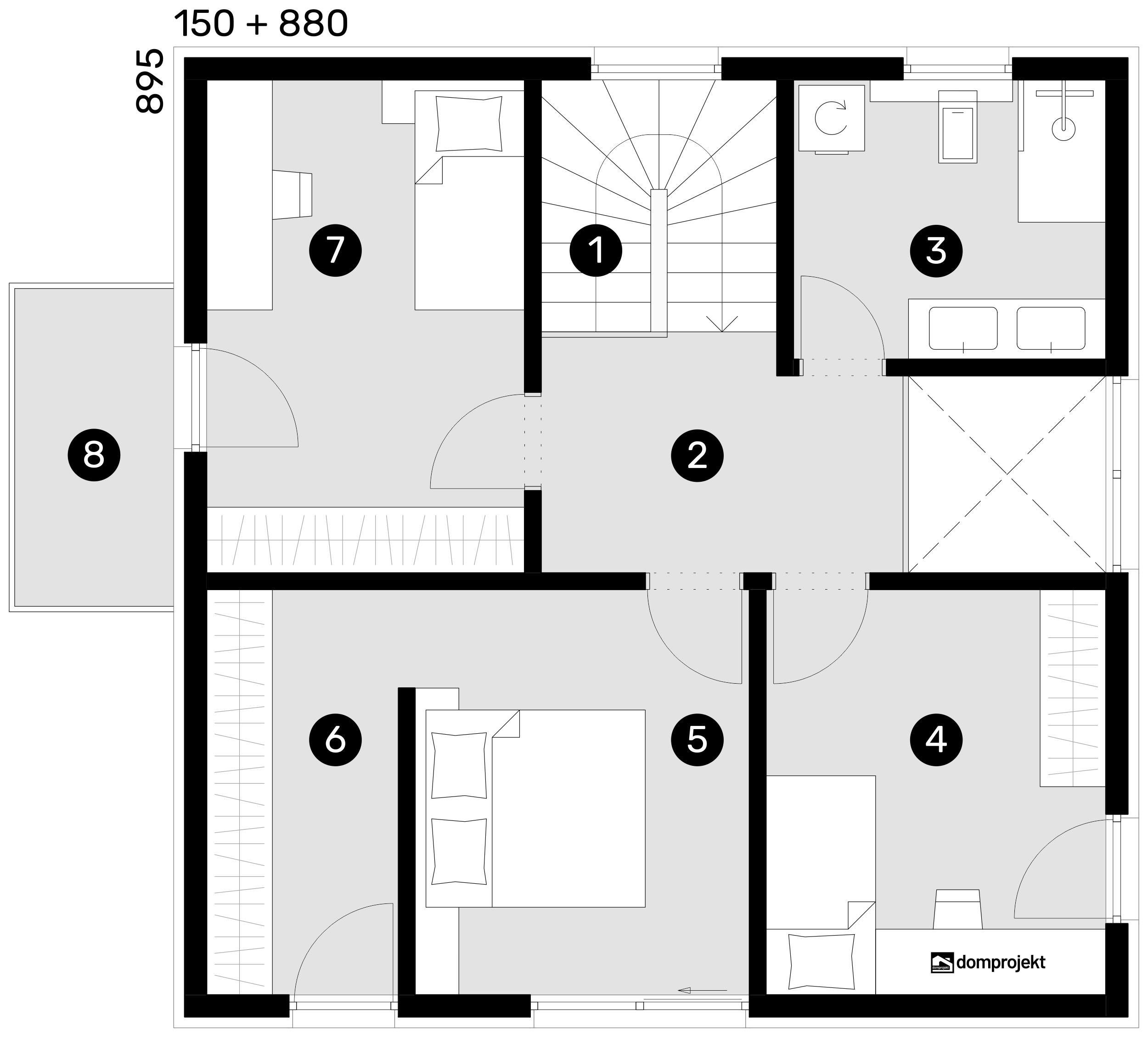 First floor plan – prefab house Ines