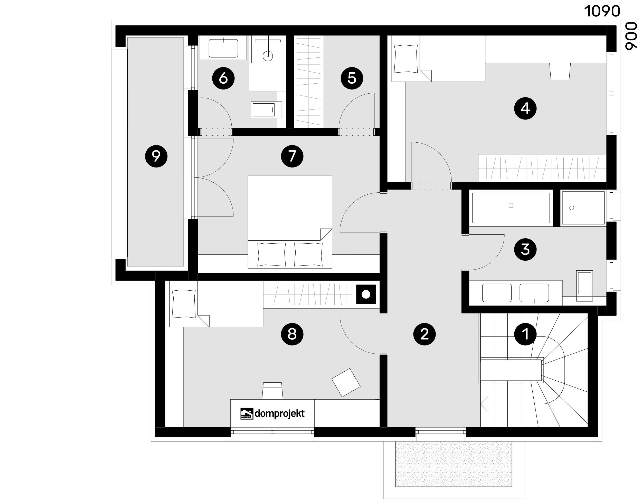 First floor plan – prefab house Kristina