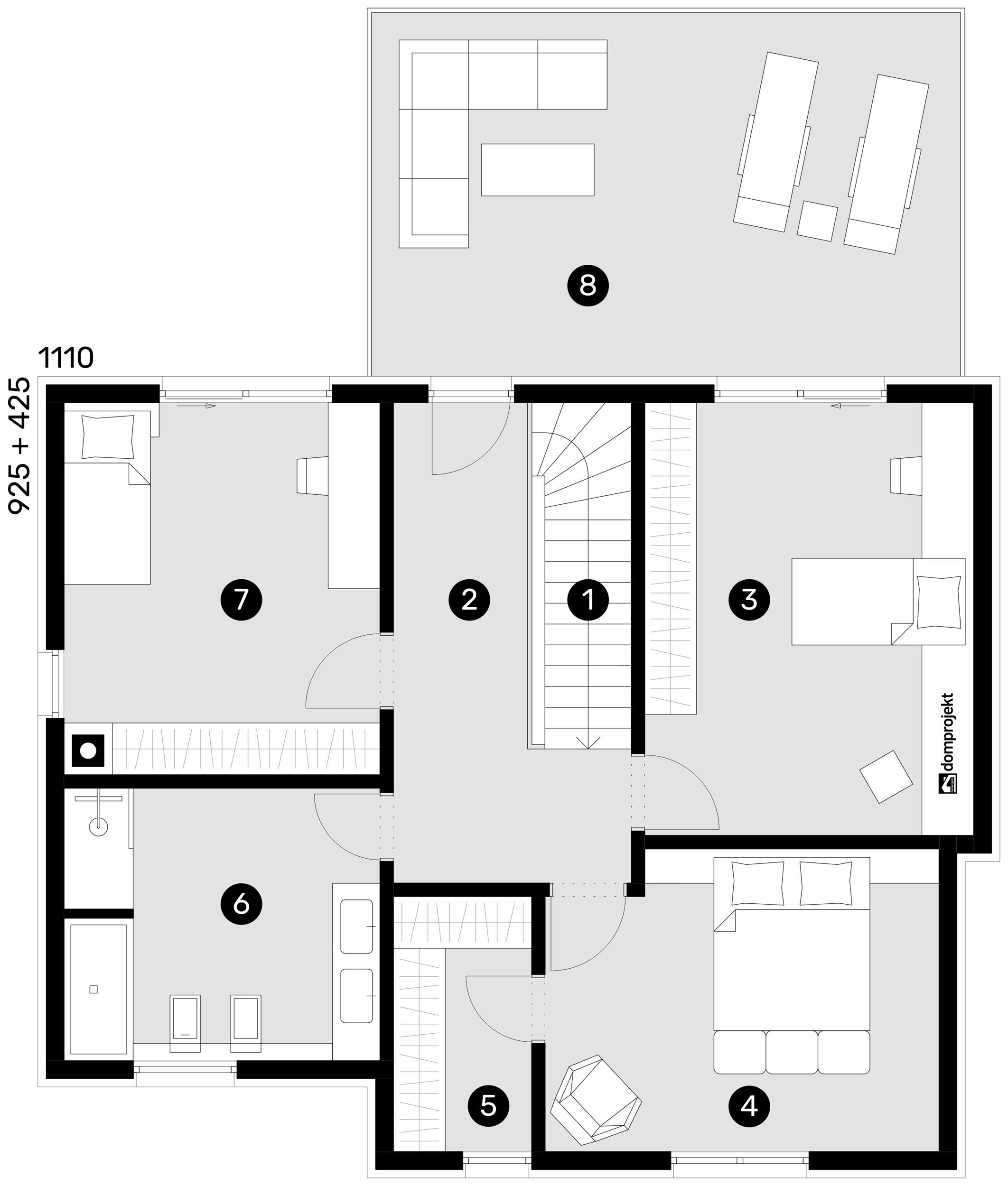 First floor plan – prefab house Luna