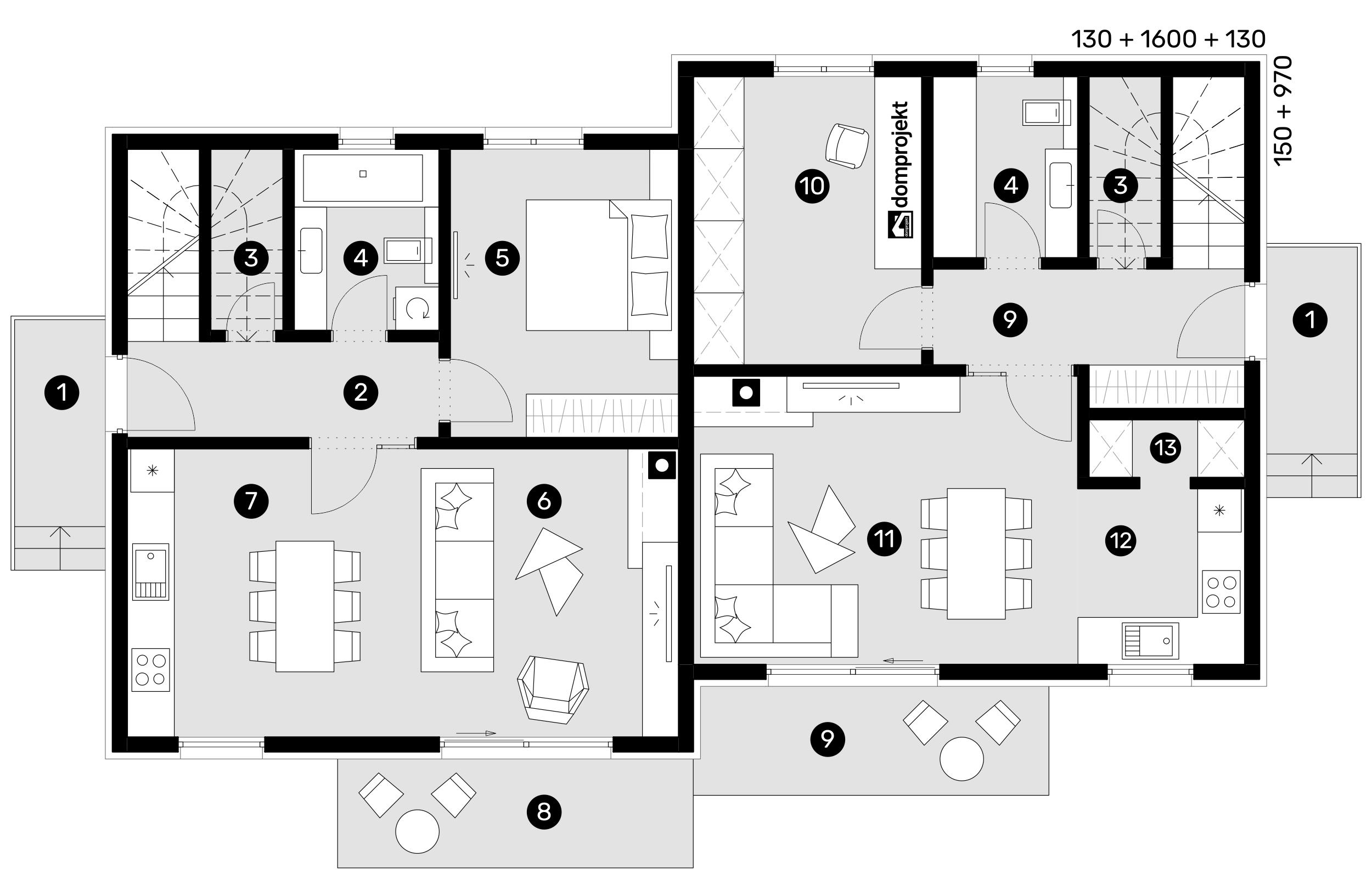Ground floor plan – prefab house Ida