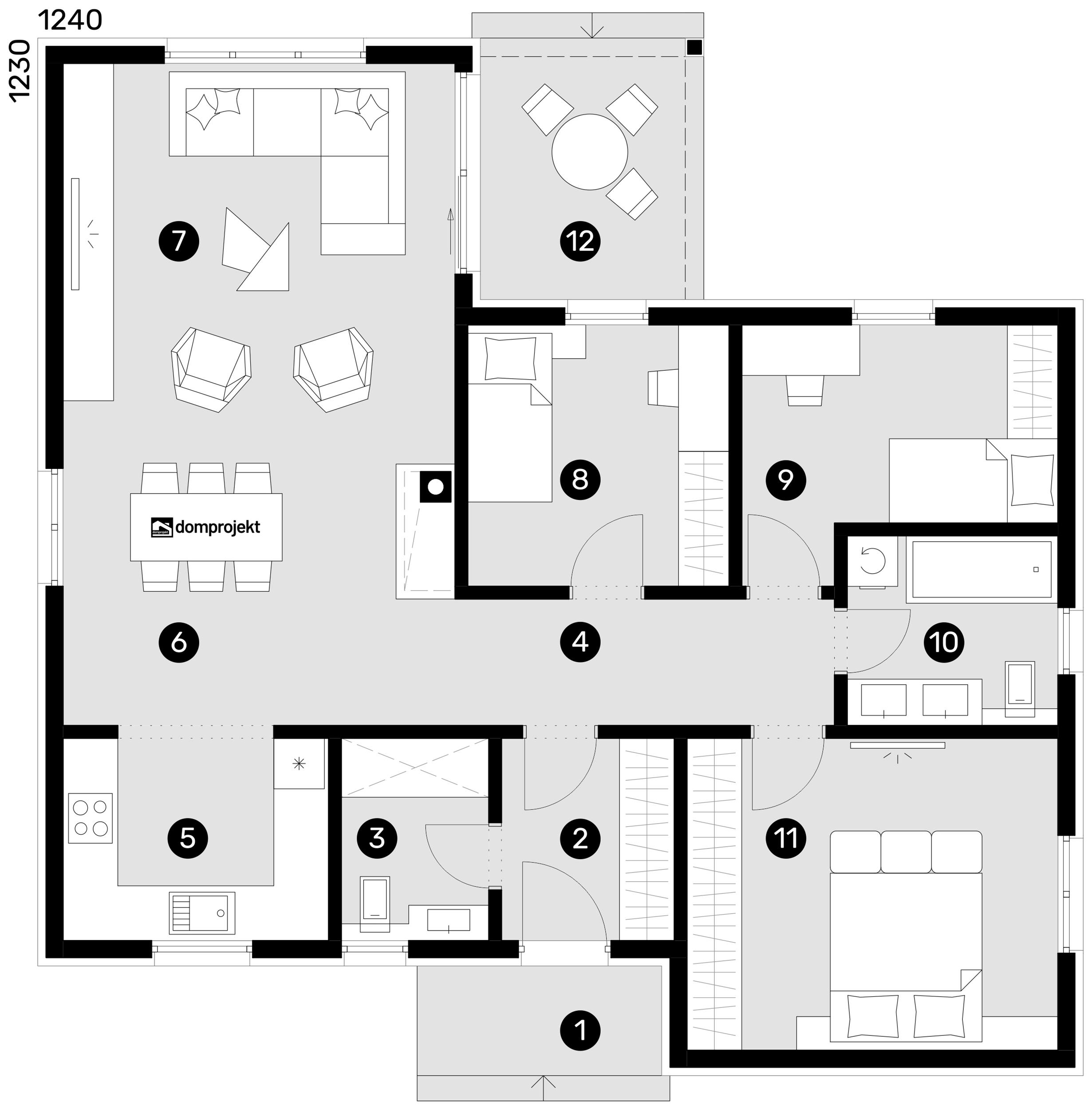 Ground floor plan – prefab house Karmela