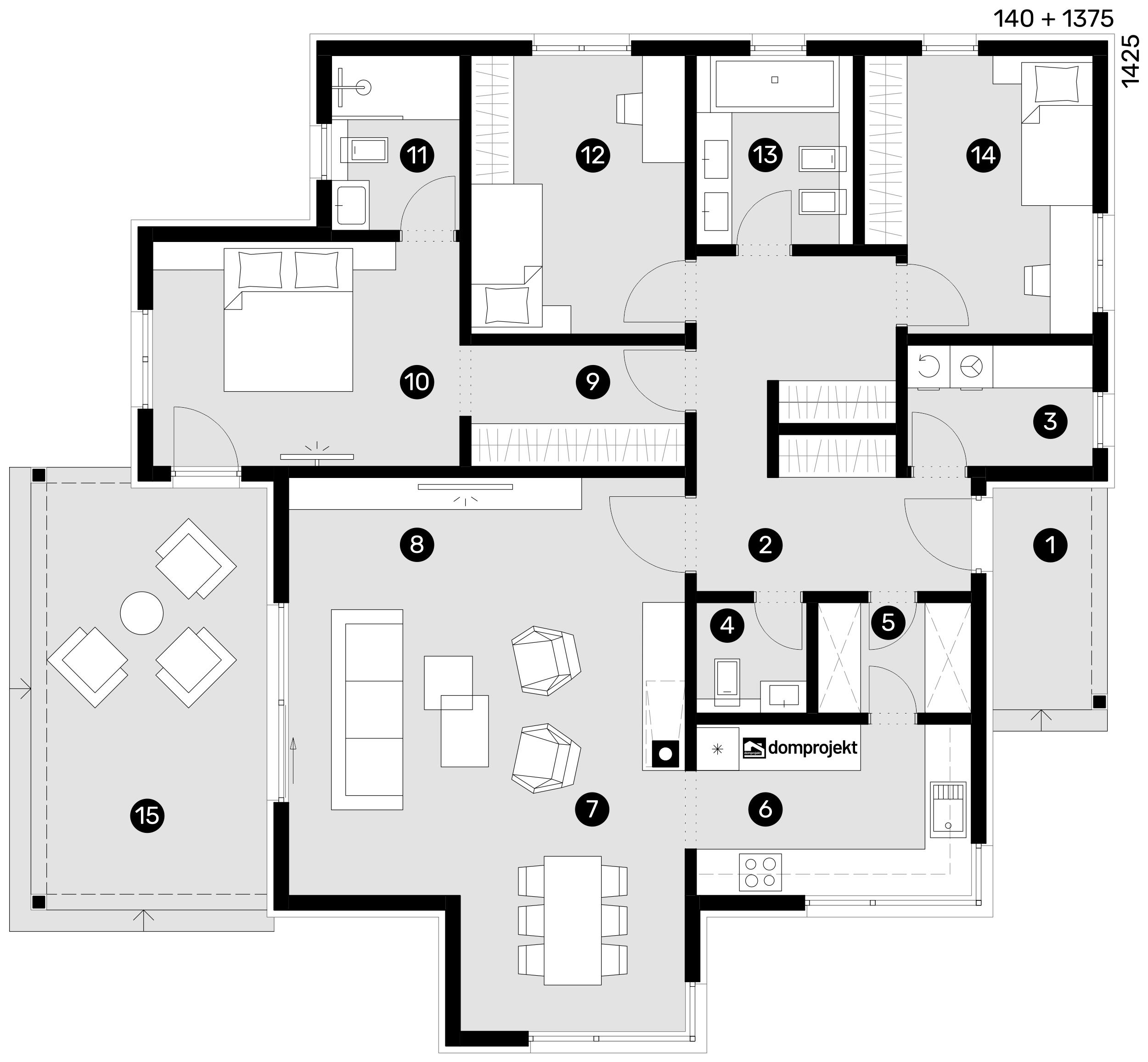 Ground floor plan – prefab house Lara