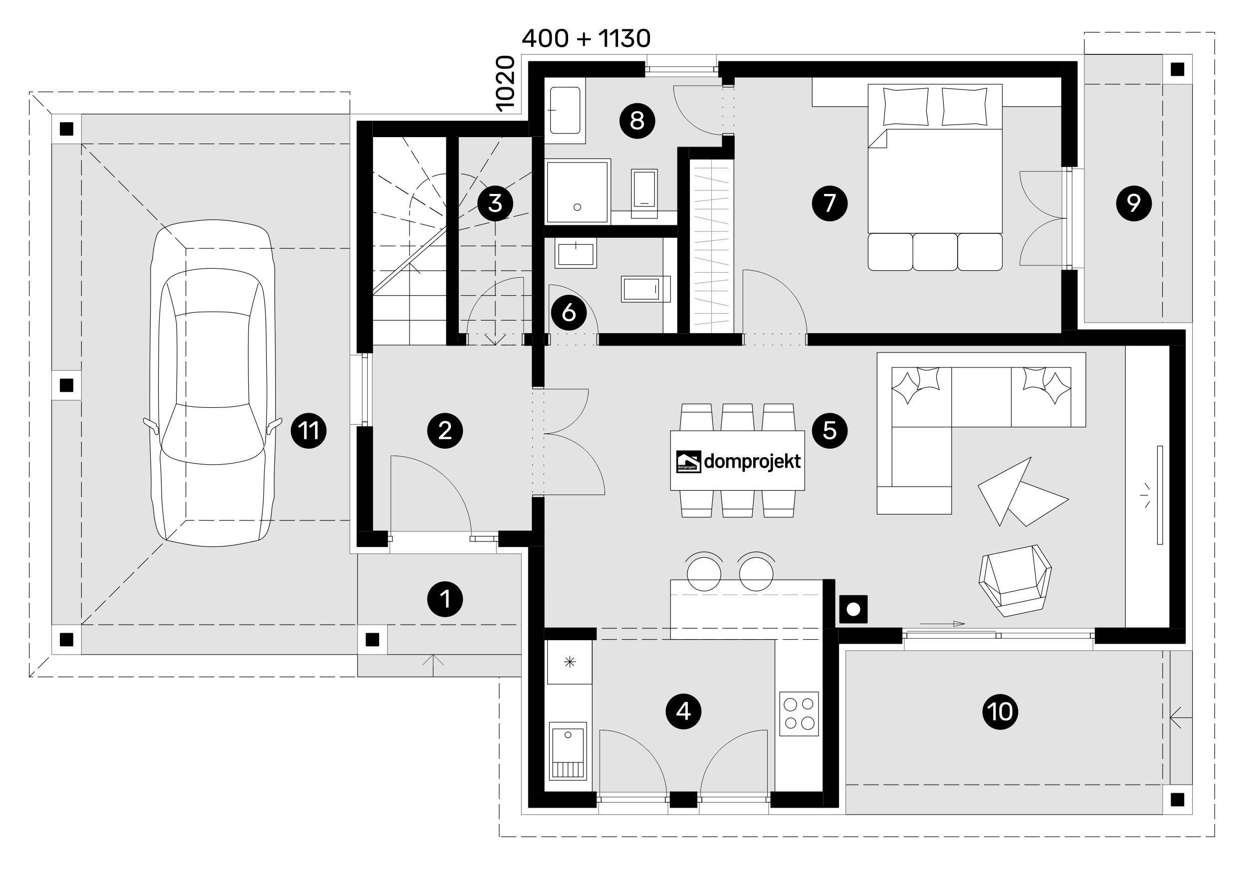Ground floor plan – prefab house Sofia