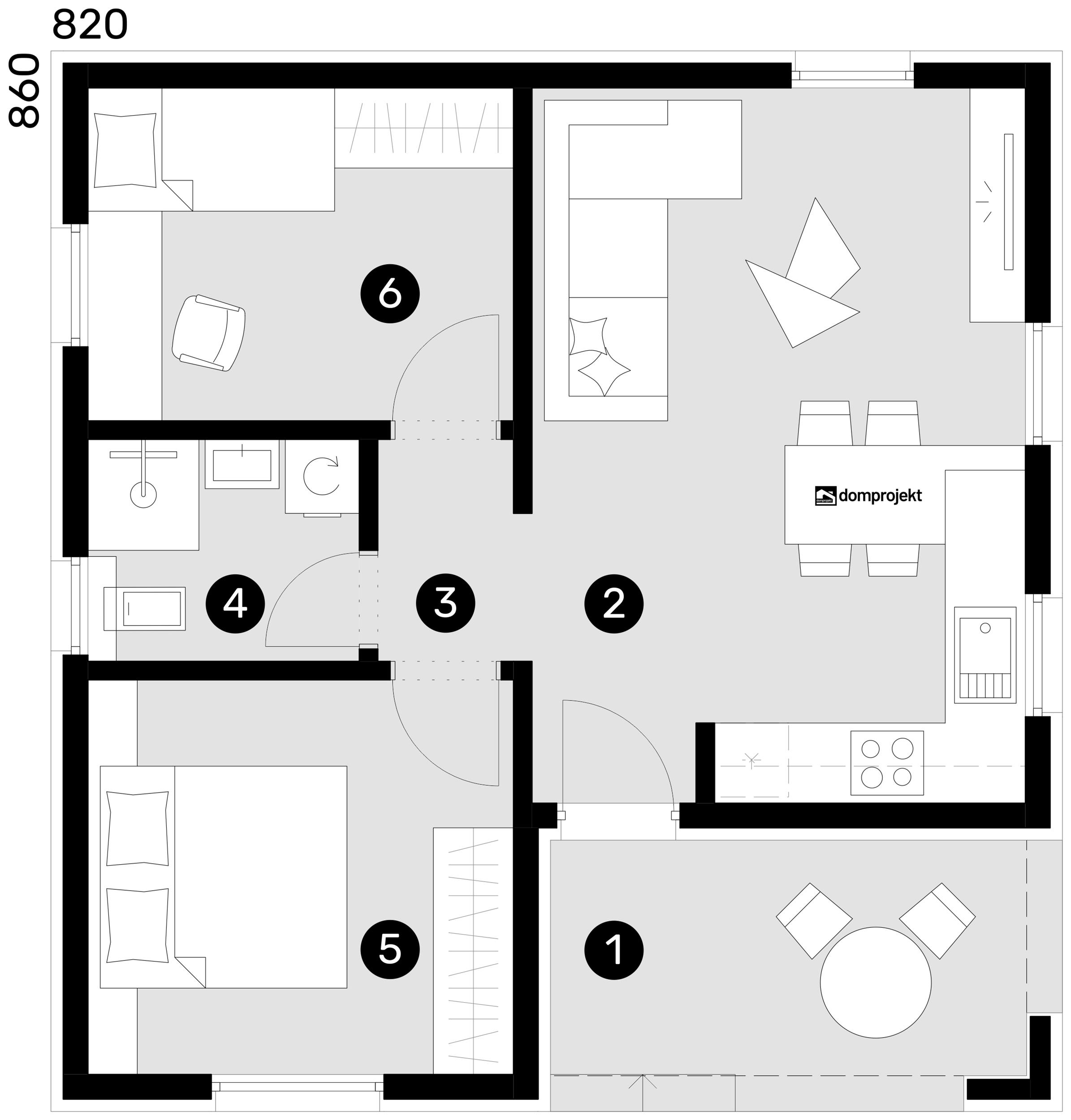 Ground floor plan – prefab house Viva