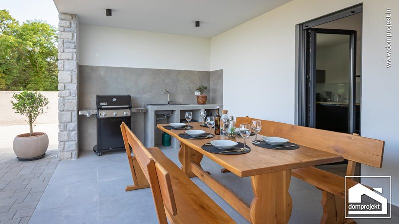 Contemporary prefab house with pool in Buje