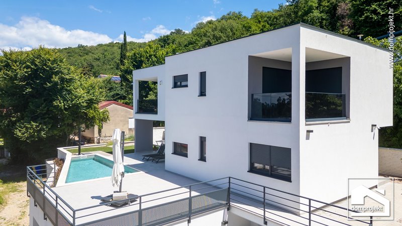 Contemporary prefab house with pool in Omišalj