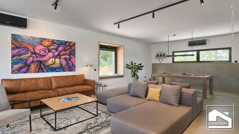 Contemporary prefab house with pool in Škrapi
