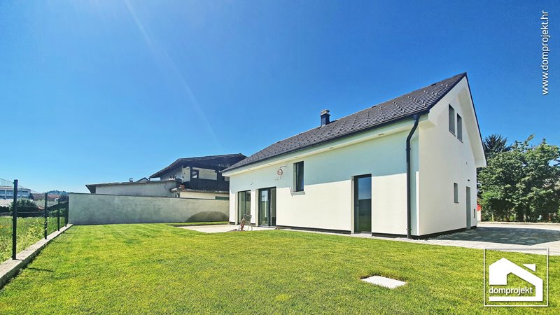 Modern prefab house with attic in Domžale