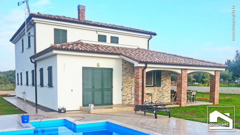 Contemporary two-storey prefab house in Fuškulin