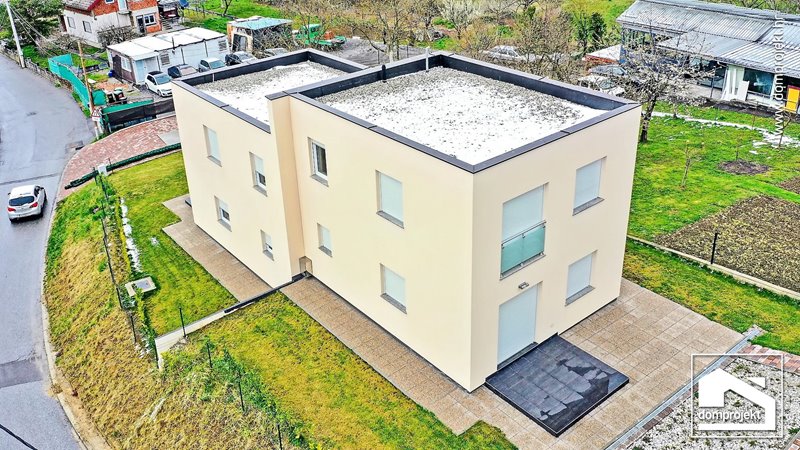 Family two-storey prefab house in Zagreb