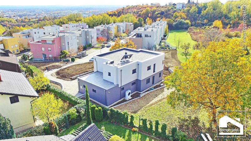 Family two-storey prefab house in Zagreb