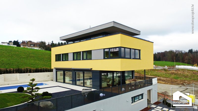 Prefab house with pool in Baar