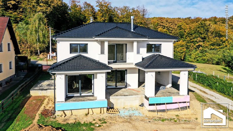 Modern two-storey prefab house in Brdovec
