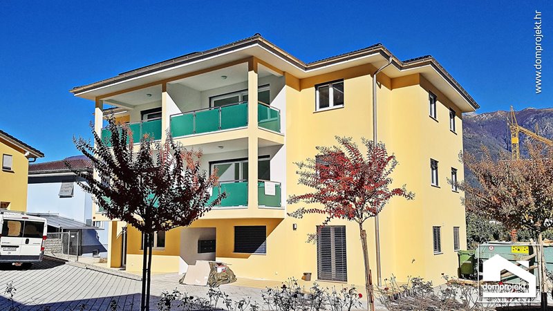 Modern two-storey prefab house in Contone