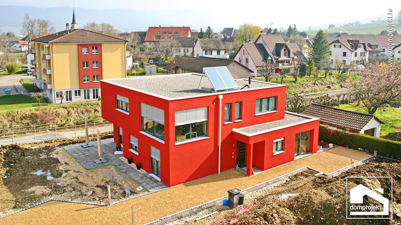 Modern prefab house in Courrendlin
