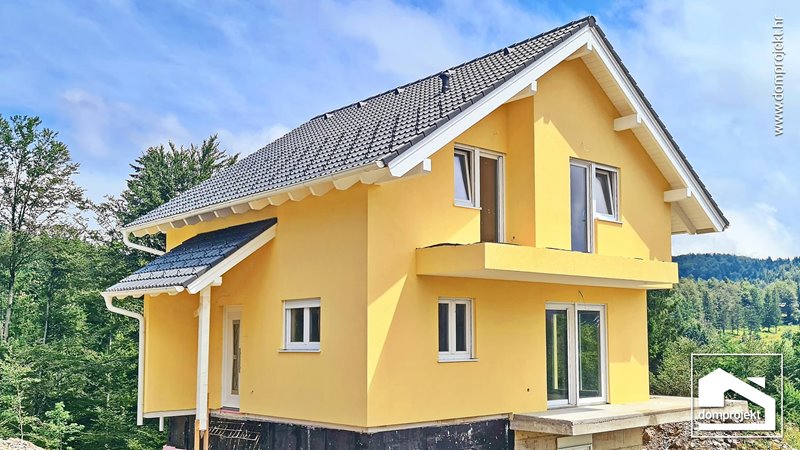 Modern prefab house with attic in Delnice