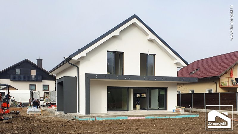Modern prefab house with attic in Domžale