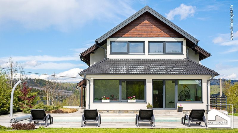 Prefab house with pool in Fužine