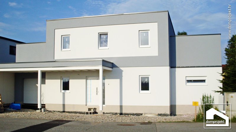Modern two-storey prefab house in Gunskirchen