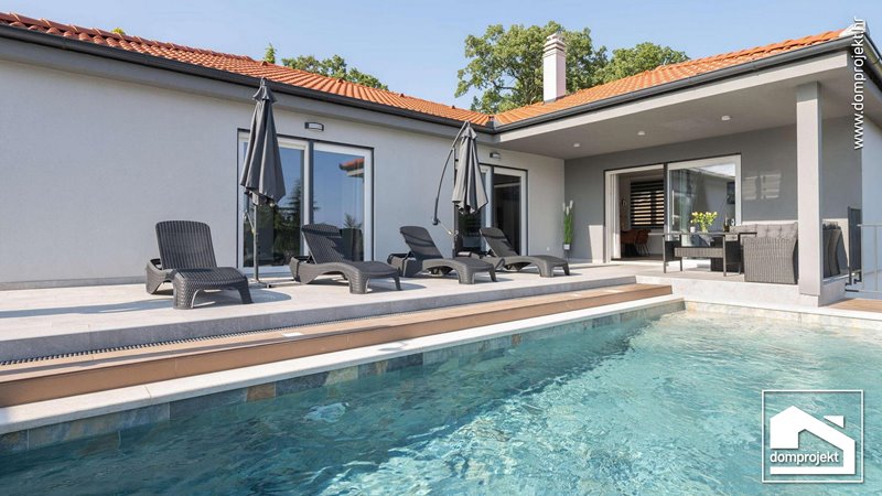 Prefab house with pool in Labin
