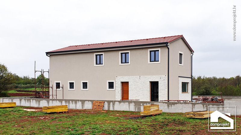 Modern two-storey prefab house in Nova Vas